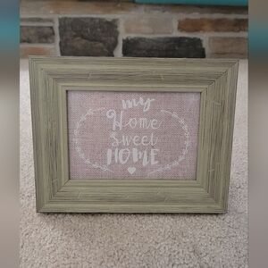 My home sweet home Distressed "green" white cream 4½" x 6½" picture frame.